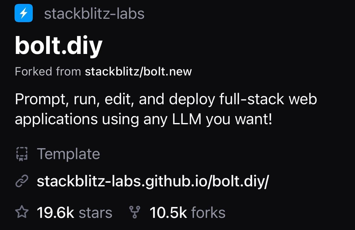 bolt.diy: The Open Source Alternative to Lovable
